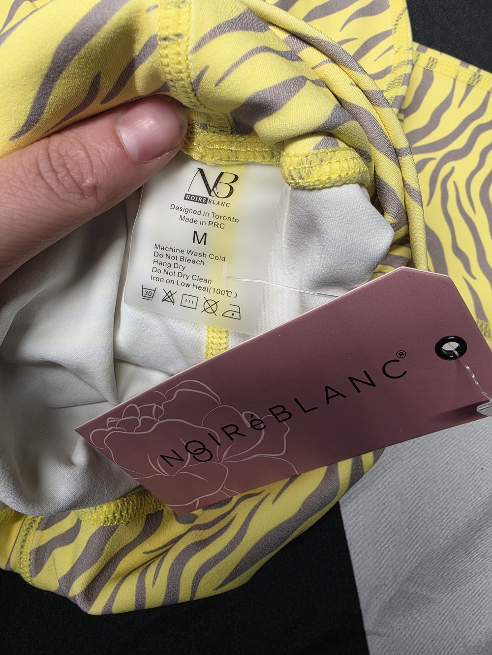 Yellow Zebra Print High-Waist Leggings - Picture 3 of 3